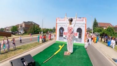 Canada: Tableau on Assassination of Indira Gandhi Showcased in Khalistani Parade, Canadian High Commissioner Cameron MacKay Condemns Incident (Watch Video)