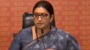 Smriti Irani Takes Jibe at Rahul Gandhi's 'Mohabbat Ki Dukan' Remark, Asks 'Does That Mohabbat Compel You to Seek Outside Intervention Against Your Own Democracy' (Watch Video)
