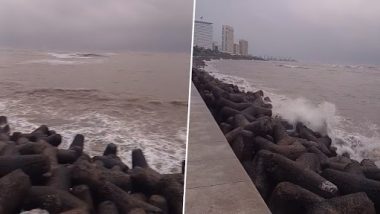 Mumbai Rains Photos and Videos Today: Mumbaikars Rejoice as Monsoon 2023 Season's First Rainfall Lashes Several Parts of City, Downpour Likely to Continue