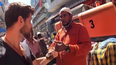 Dutch YouTuber Pedro Mota Manhandled in Bengaluru Video: Man Detained for Harassing, Manhandling Vlogger From Netherlands in Chickpet