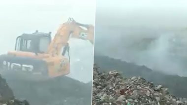 Delhi Fire Video: Massive Blaze Erupted at Ghazipur Landfill Site Brought Under Control