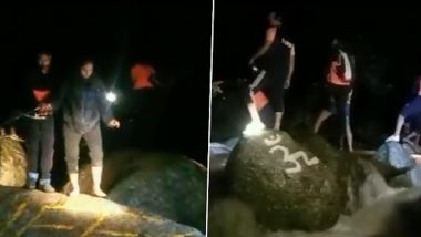 Himachal Pradesh Tourists Rescue Operation Video: 26 Stranded Tourists Safely Evacuated From Kareri Lake in Kangra by Police and SDRF