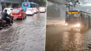 Bengaluru Rains: Heavy Rainfall Causes Waterlogging on MG Road (See Pics)