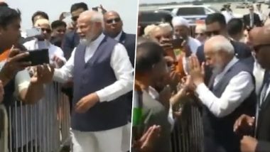 PM Modi in US Video: Prime Minister Narendra Arrives in New York on First Leg of His Historic State Visit to United States; Set To Meet CEOs, Nobel Laureates and Other Dignitaries Today