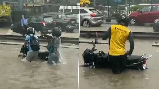 Gurugram Rains Photos and Videos: Waterlogging in Many Areas After Heavy Rainfall Lashes City, Traffic Police Working to Ensure Smooth Vehicular Movement