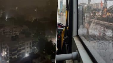 Mumbai Rains Today Photos and Videos: Heavy Rainfall Continues in Mumbai, Thane, Navi Mumbai and Other Parts of MMR; Orange Alert Issued