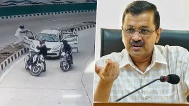 Delhi Robbery at Gunpoint Video: CM Arvind Kejriwal Demands LG VK Saxena’s Resignation After Two Delivery Agents Robbed Inside Pragati Maidan Tunnel