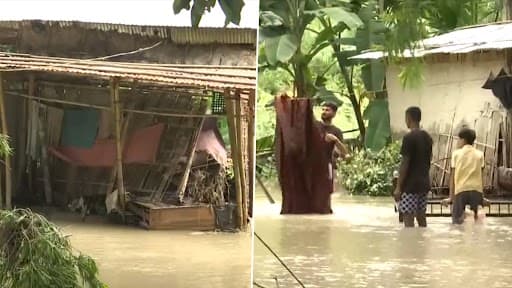 Agency News Two Dead Over 155 Lakh Affected After Floods Due To Heavy Rains In Assam Latestly 7707