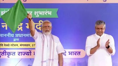 5 Vande Bharat Express Trains Launched by PM Modi Video: Prime Minister Narendra Modi Flags Off Five Vande Bharat Trains From Rani Kamlapati Railway Station in Bhopal