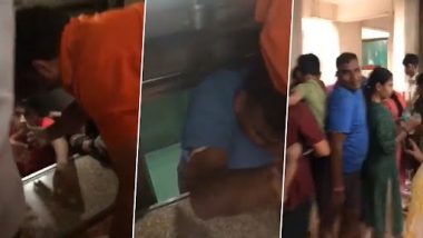 Ghaziabad Lift Malfunction Video: Residents Stuck Inside Elevator of Gaur Homes Society, Rescued