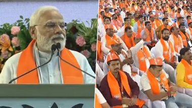 'Dal Se Bada Desh’: PM Narendra Modi Addresses 10 Lakh BJP Booth Workers Virtually, Thanks Party Chief JP Nadda for 'Historic' Interaction (Watch Video)