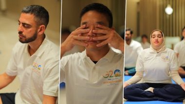 G20 Delegates Perform Yoga, Play Cricket During Third Infrastructure Working Group Meeting in Rishikesh