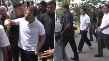 Rahul Gandhi in Manipur: Congress Leader Returns to Imphal After Being Stuck for Hours at Bishnupur (Watch Video)