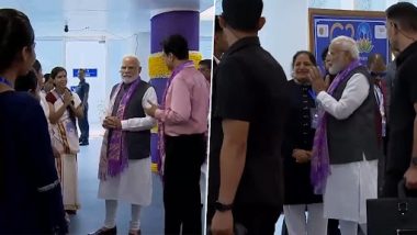 PM Modi Interacting With DU Students Video: Prime Minister Narendra Modi, Education Minister Dharmendra Pradhan Interacts With Students of Delhi University Ahead of Centenary Celebrations (Watch Video)