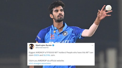 Washington Sundar's Twitter Account Hacked? Cryptocurrency and NFT Related Tweets from SRH Cricketer's Profile Go Viral