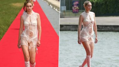 Gigi Hadid Stuns on Jacquemus Runway, Flaunting Sheer Lingerie Set at the Palace of Versailles (View Pics)