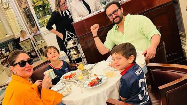 Kareena Kapoor and Saif Ali Khan Enjoy Colourful Family Breakfast, Zeh's Adorable Reaction Steals the Show (View Pic)