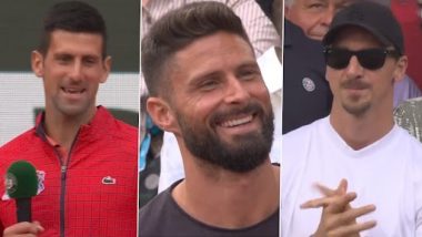 Novak Djokovic Thanks Zlatan Ibrahimovic, Olivier Giroud, Kylian Mbappe and Tom Brady for After Winning French Open 2023 Title (Watch Video)