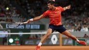Novak Djokovic vs Juan Pablo Varillas, French Open 2023 Live Streaming Online: How to Watch Live TV Telecast of Roland Garros Men&rsquo;s Singles Fourth Round Tennis Match?