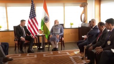PM Modi-Elon Musk Meeting: Prime Minister Narendra Modi Discusses Spirituality With Tesla CEO (Watch Video)
