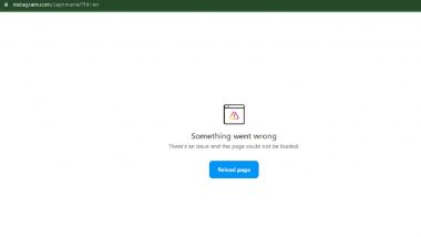 Instagram Down: Instagram.com Website Not Working, Users Unable to Check Photos, Video and Insta Stories on Desktop