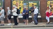 Mitchell Starc Waits in Queue To Get Inside Trent Bridge As Wife Alyssa Healy Makes Test Captaincy Debut in Women&rsquo;s Ashes 2023, Photo Goes Viral