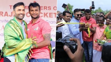 Dinesh Karthik Inaugurates T Natarajan’s Cricket Ground in Chinnappampatti, Congratulates India and SRH Pacer on ‘Bringing This Dream to Life’ (See Pics)