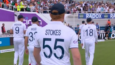 England Players Wear Jerseys of Their Teammates on Day 3 of ENG vs AUS 5th Ashes 2023 Test To Support Dementia Patients (Watch Video)