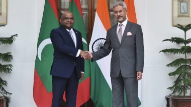 EAM S Jaishankar Meets Maldives FM Abdulla Shahid, Says ‘Encouraged to Learn of Steady Progress in Our Development Partnership’ (See Pics)