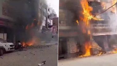 Delhi Shop Fire Video: Sweet Shop in Geeta Colony Engulfs in Flames