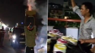 Uttar Pradesh: Youths Celebrate Birthday, Burst Firecrackers by Blocking Road for Hours in Noida, Booked After Video Goes Viral