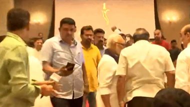 Maharashtra Politics Latest News: Ajit Pawar Meets NCP Leaders at His Official Residence in Mumbai; Sharad Pawar Says Unaware of Meeting (Watch Video)