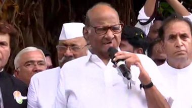 I Am the President of NCP, Asserts Sharad Pawar After Meeting Party’s Working Committee (Watch Video)