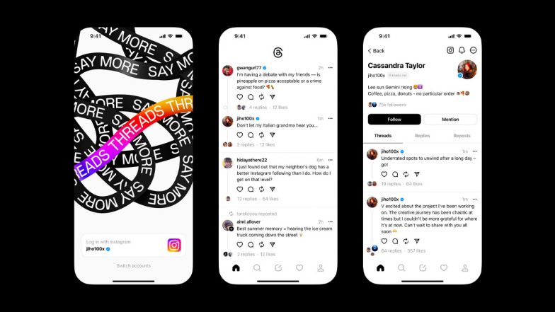 Threads App Launched: Meta Launches Its Twitter Rival, Users Can Log In Using Their Instagram Accounts; More Details Here