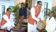 Sidhi&nbsp;Urination Case: Madhya Pradesh CM Shivraj Singh Chouhan Washes Feet of Urination Incident Victim, Apologises to Him (Watch Video)