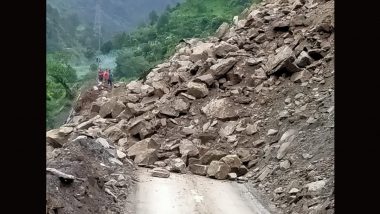 Uttarakhand: Badrinath National Highway Shut Due to Boulders Falling From Hill Near Chhinka in Chamoli