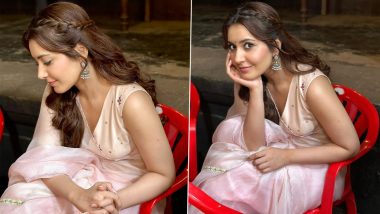 Raashii Khanna Looks Like a Dream in Pink Salwar Suit With Dewy Makeup (View Pics)