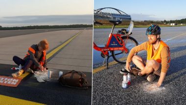 Germany Climate Protest Videos: ‘Last Generation’ Activists Block Runways at Hamburg and Dusseldorf Airports, Causing Service Disruption