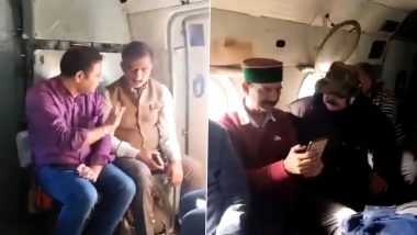 Himachal Pradesh Floods: CM Sukhvinder Singh Sukhu Airlifts Stranded Tourists From Sangla in His IAF Chopper (Watch Video)