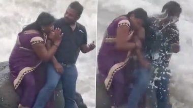 Mumbai Horror: Woman Swept Away by Terrifying Wave at Bandra Bandstand (Watch Video)
