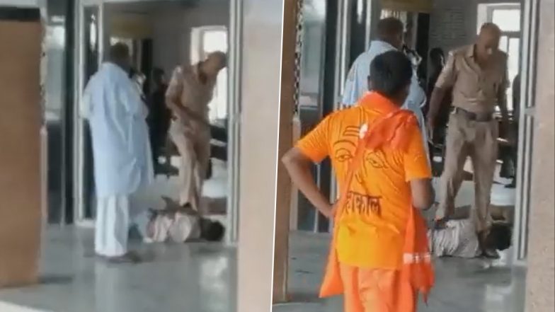 Uttar Pradesh Horror: RPF Personnel Caught on Camera Brutally Thrashing Child Sleeping At Railway Station In Ballia (Watch Video)