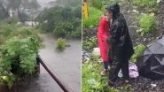 Thane Shocker: Four-Month-Old Infant Slips Out of Man&rsquo;s Arms, Washed Away in Flooded Drain Near Thakurli (Watch Video)