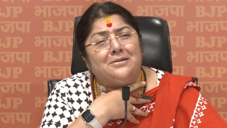 BJP MP Locket Chatterjee Breaks Down While Recounting Sexual Assault Incidents During West Bengal Panchayat Elections 2023 (Watch Video)