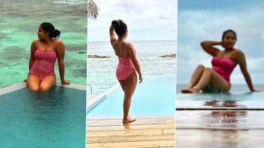 Gouri Kishan Enjoys the ‘Blues’ in Sexy Pink Bikini by the Pool in Beautiful Maldives Hut! (View Pics)