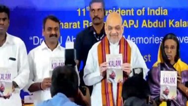 Home Minister Amit Shah Launches ‘Dr APJ Abdul Kalam: Memories Never Die’ Book, Visits Rameswaram Temple in Tamil Nadu (Watch Video)