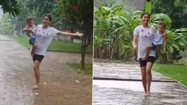 Shriya Saran Dances in Rain With Daughter Radha, Watch Adorable Video of Mother-Daughter Duo