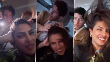 Nick Jonas Fixes Priyanka Chopra's Ponytail As They Return Home After Enjoying Wimbledon Women's Final (Watch Video)