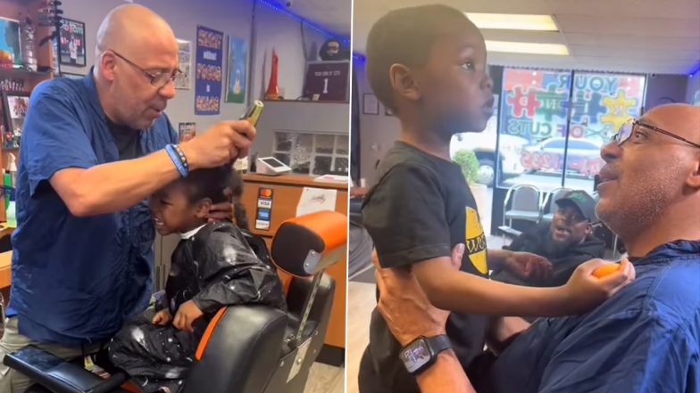 US Man Opens Barber Shop For People With Special Needs, Heartwarming Video Goes Viral (Watch)