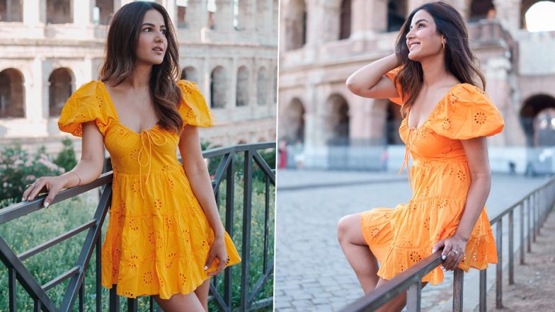 Cuteness Personified! Jasmin Bhasin Shares Gorgeous Pics in Orange Dress From Her Italy Vacay