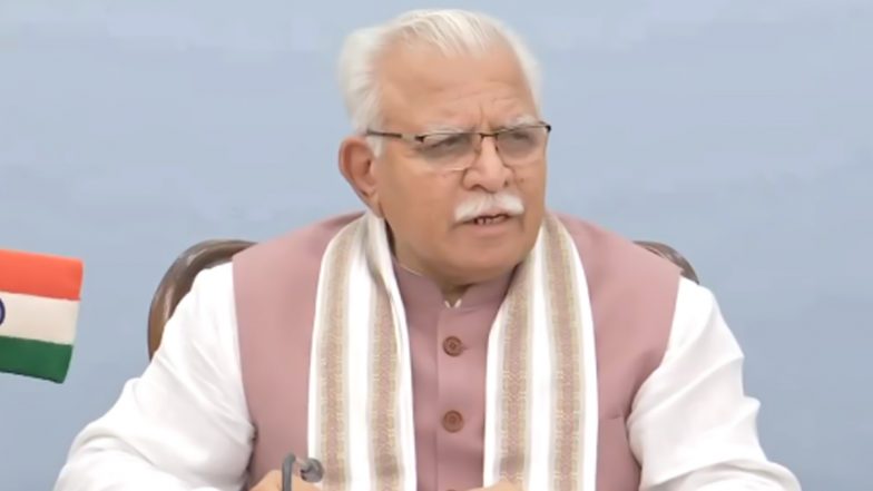 Haryana Clashes: Guilty Will Not Be Spared at Any Cost, Says CM Manohar Lal Khattar After After Massive Violence Breaks Out in Nuh Area